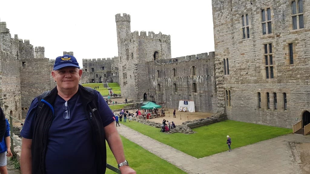 Neville van Jaarsveld at a historic castle, Founder of BooksyGo.com